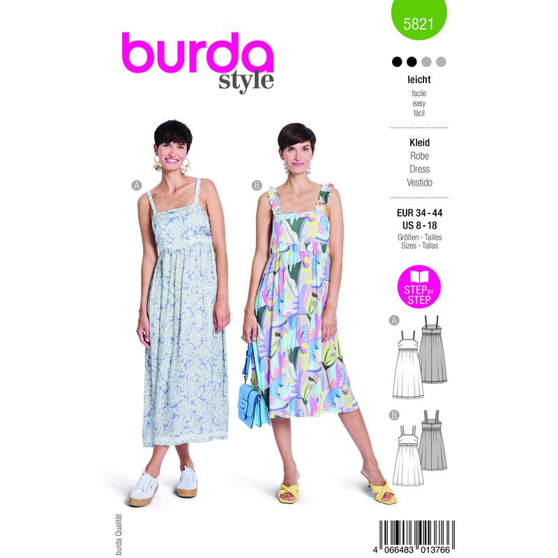 Patron Burda 5821 - Robe