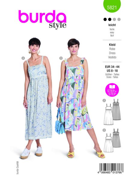 Patron Burda 5821 - Robe