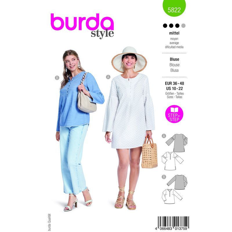 Patron Burda 5822 - Blouse