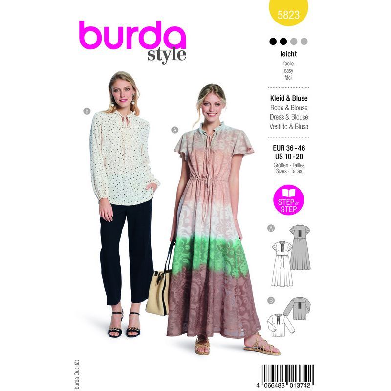 Patron Burda 5823 - Robe