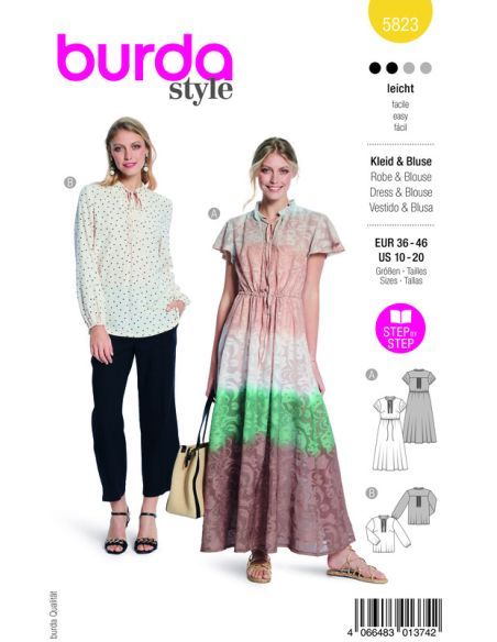 Patron Burda 5823 - Robe