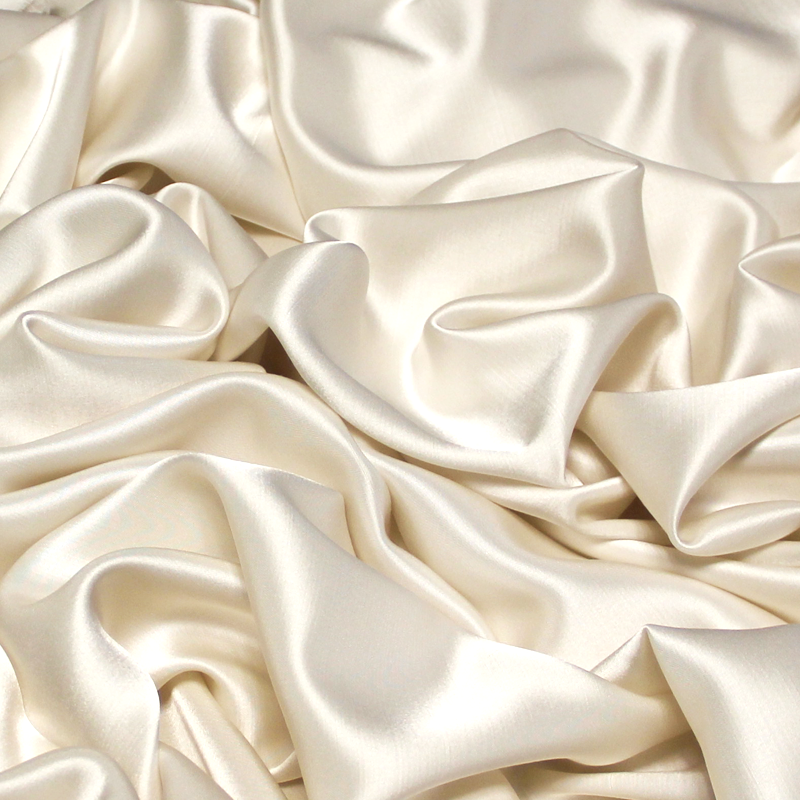 Satin double face de laine - Écru