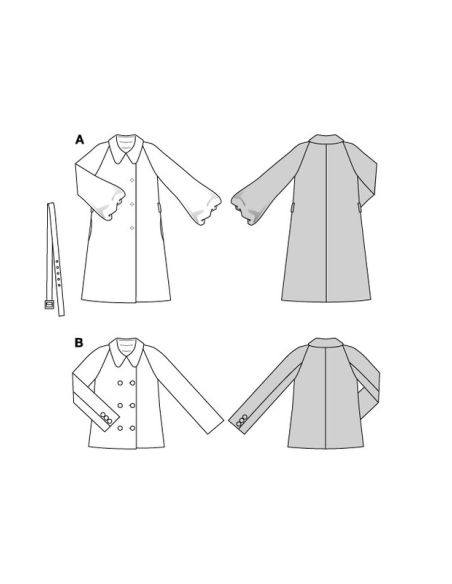 Patron Burda 5824 - Manteau