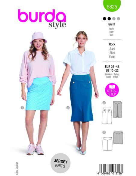 Patron Burda 5825 - Jupe