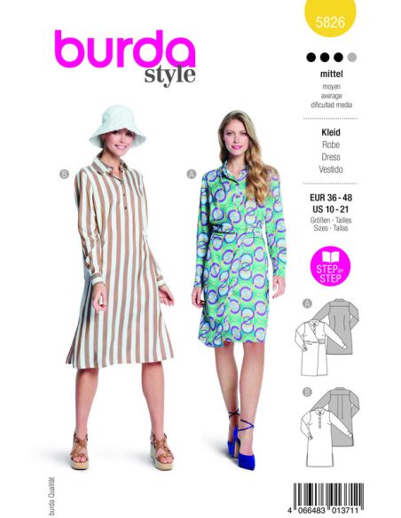 Patron Burda 5826 - Robe chemise
