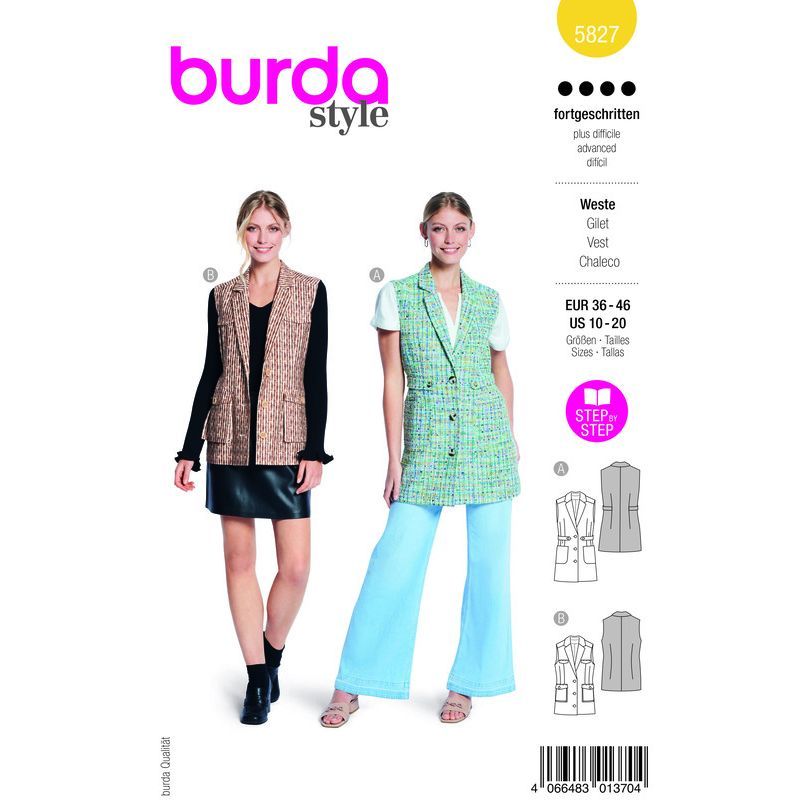 Patron Burda 5827 - Gilet