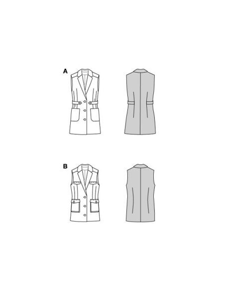 Patron Burda 5827 - Gilet