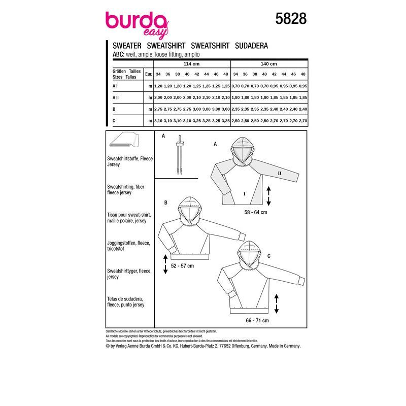 Patron Burda 5828- T-shirt