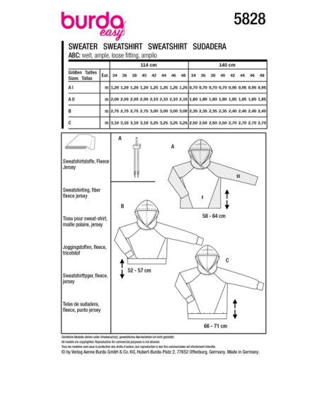 Patron Burda 5828- T-shirt