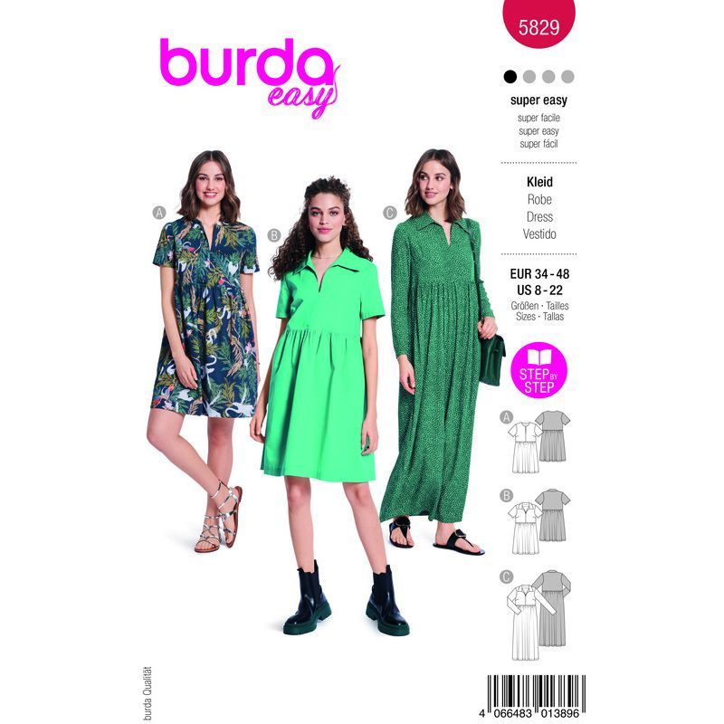 Patron Burda 5829 - Robe