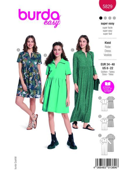 Patron Burda 5829 - Robe