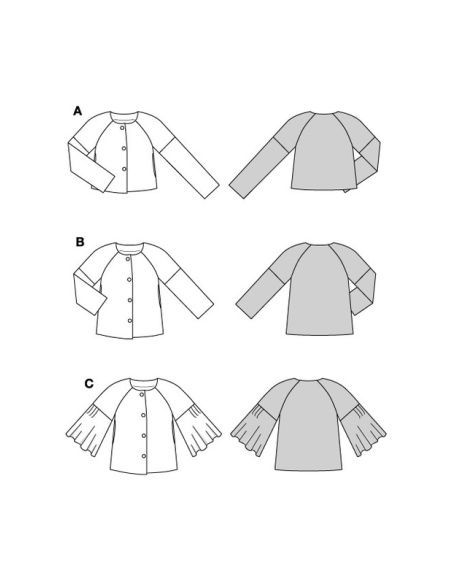 Patron Burda 5830 - Veste