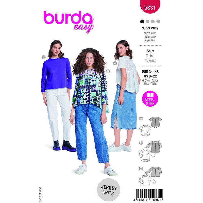 Patron Burda 5831 - T-shirt