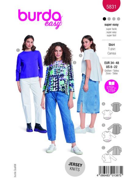 Patron Burda 5831 - T-shirt