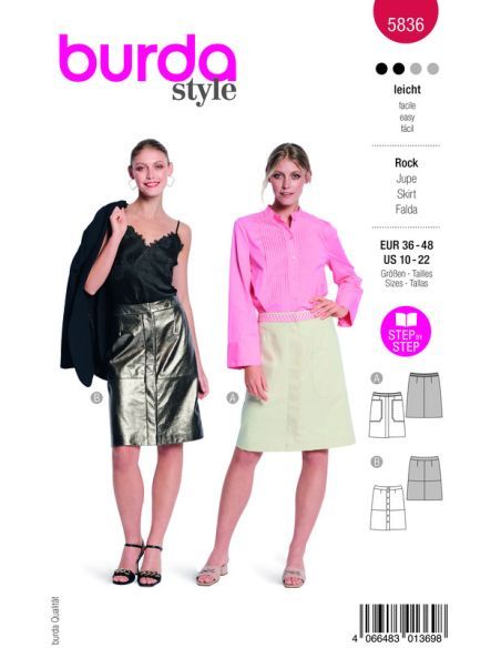 Patron Burda 5836 - Jupe