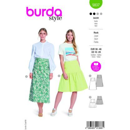 Patron Burda 5837 - Jupe