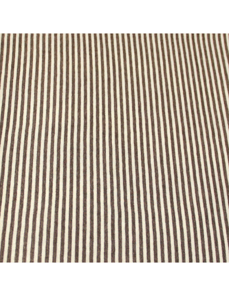 Jersey viscose - Rayé taupe & écru