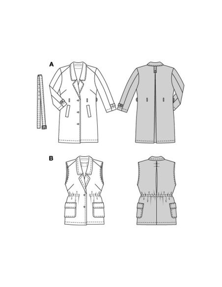 Patron Burda 5840 - Trench coat