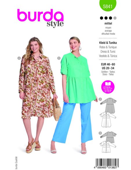Patron Burda 5841 - Robe et tunique