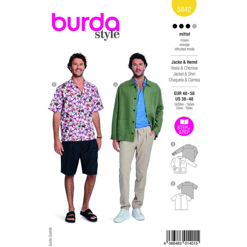 Patron Burda 5842 - Veste et chemise