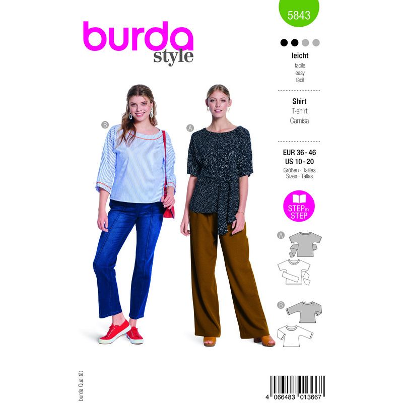 Patron Burda 5843 - T-shirt