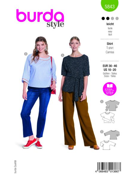 Patron Burda 5843 - T-shirt