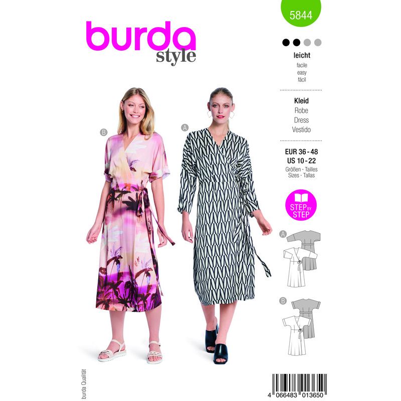 Patron Burda 5844 - Robe