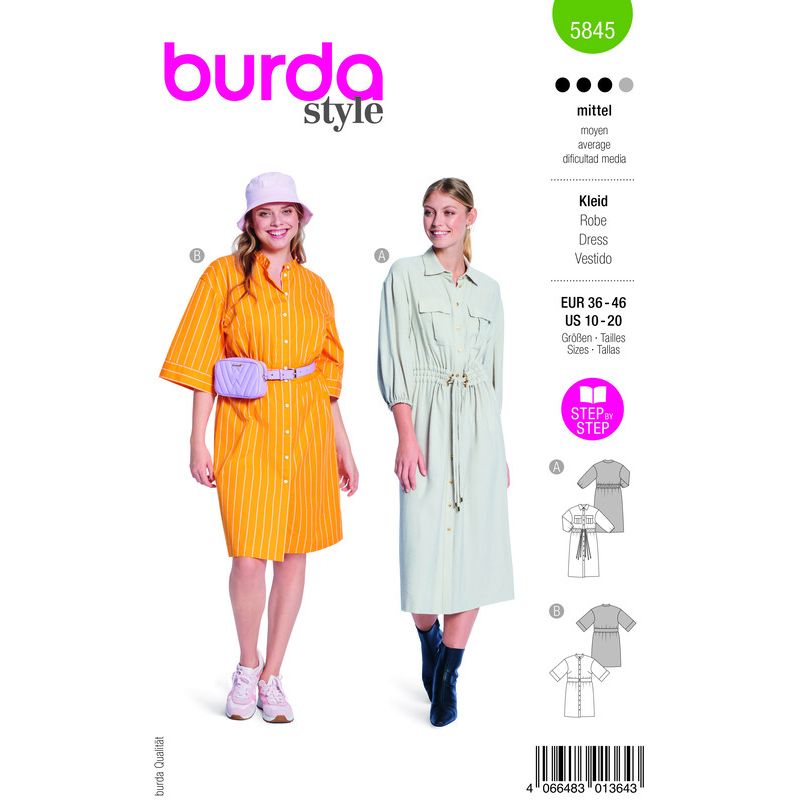 Patron Burda 5845 - Robe