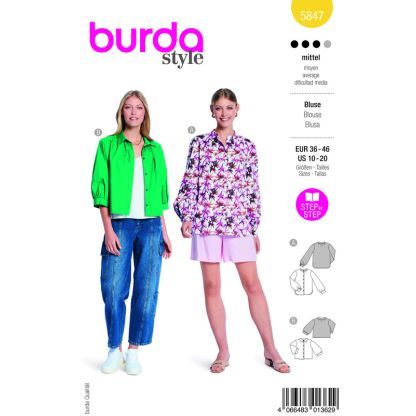Patron Burda 5847 - Blouse