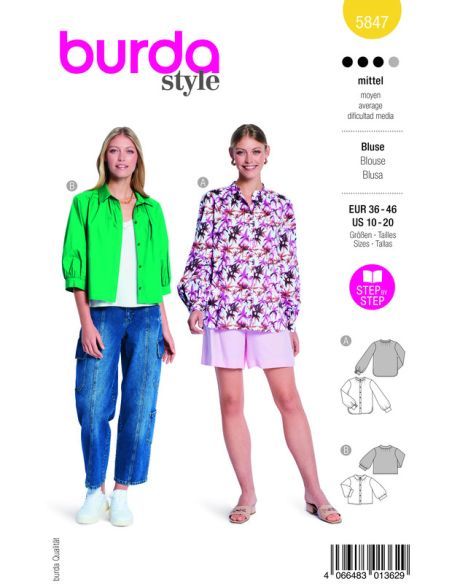 Patron Burda 5847 - Blouse
