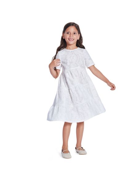 Patron Burda 9225 - Robe a jupe dégradée pour enfants