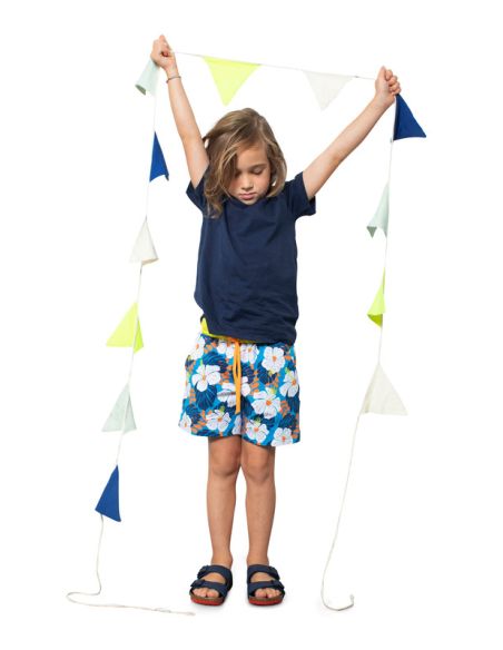Patron Burda 9228 - Short hawaïen pour enfants