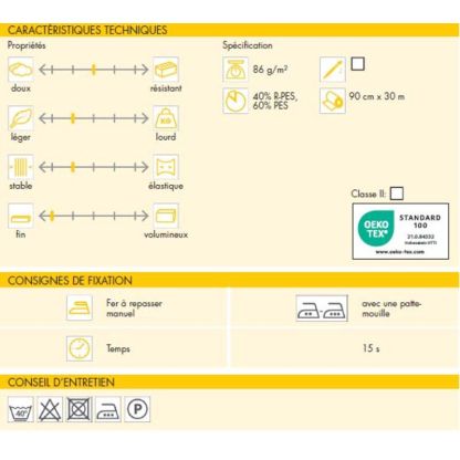 Molleton thermocollant Vlieseline H630 2