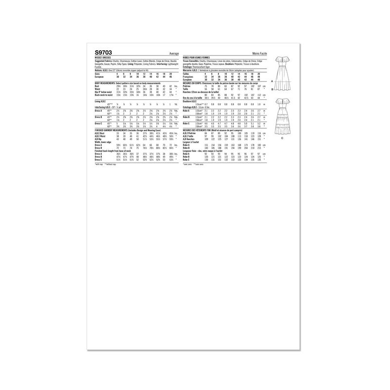 Patron Simplicity 9703.D5 - Robe