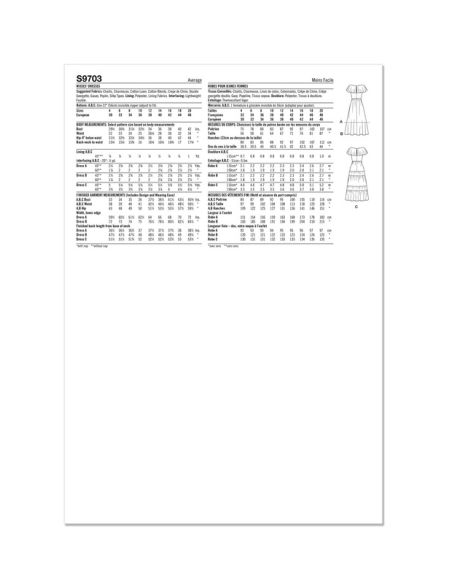 Patron Simplicity 9703.D5 - Robe