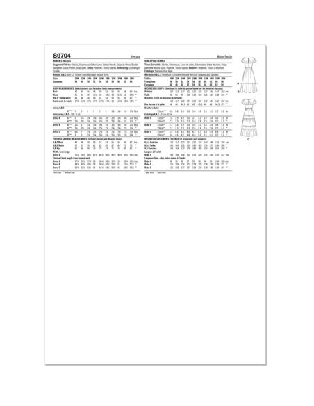 Patron Simplicity 9704.W2 - Robe