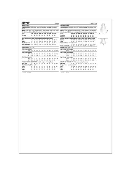 Patron Simplicity 9712.W2 - Jupe