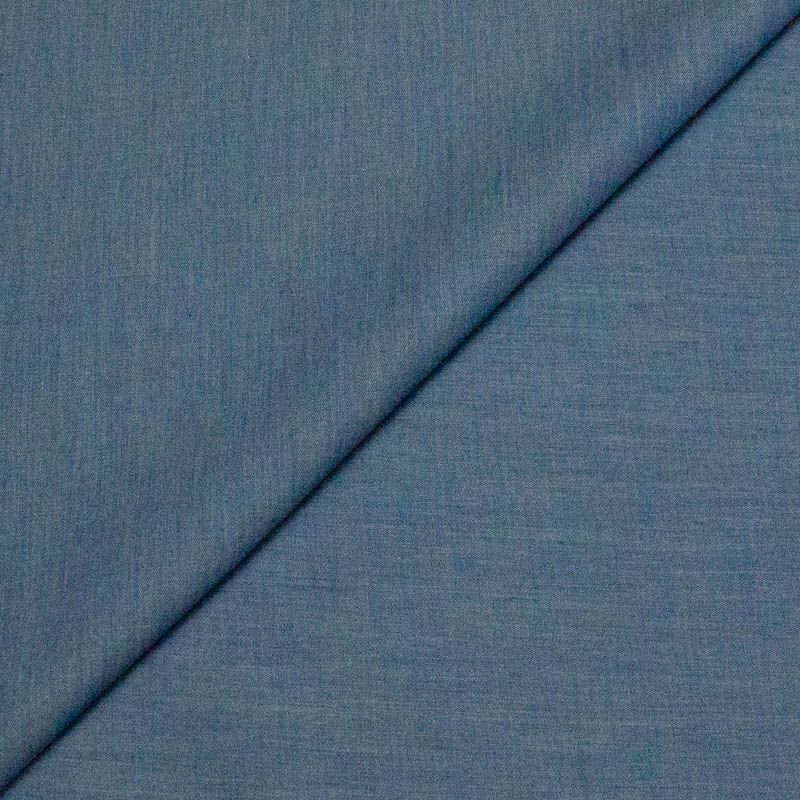 Chambray 100% coton - Bleu adour