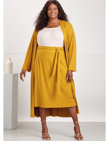 Patron Simplicity 9717.W2 - Haut, cardigan et jupe