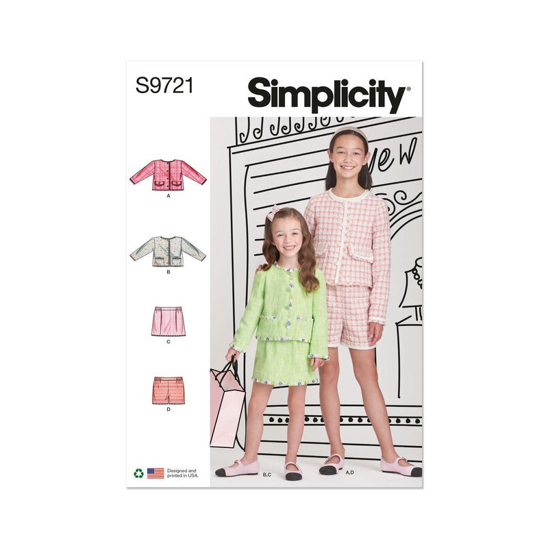 Patron Simplicity 9721/K5 - Veste, jupe et short