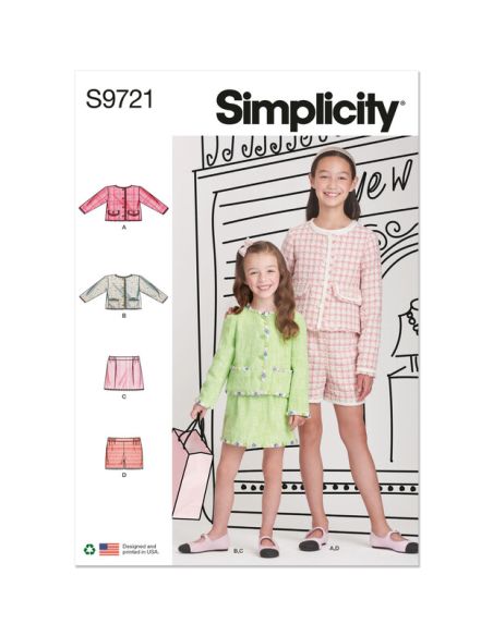 Patron Simplicity 9721/K5 - Veste, jupe et short