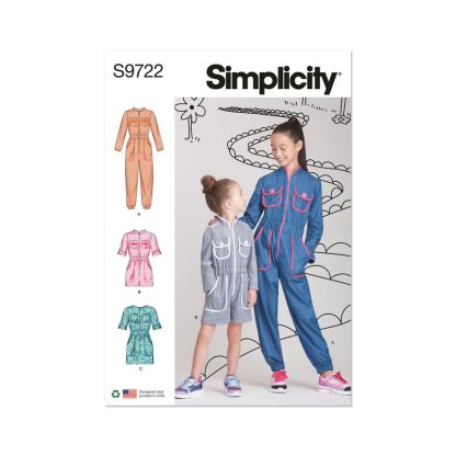 Patron Simplicity 9722/HH - Combinaison, barboteuse et robe