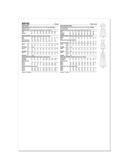 Patron Simplicity 9742.D5 - Robe