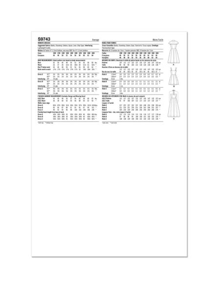 Patron Simplicity 9743.W2 - Robe