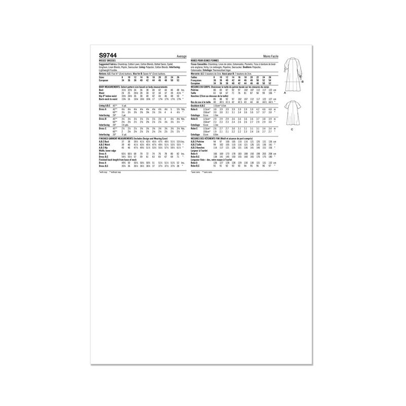 Patron Simplicity 9744/K5 - Robe