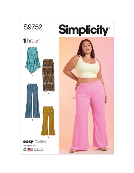 Patron Simplicity 9752.W2 - Jupe et pantalon