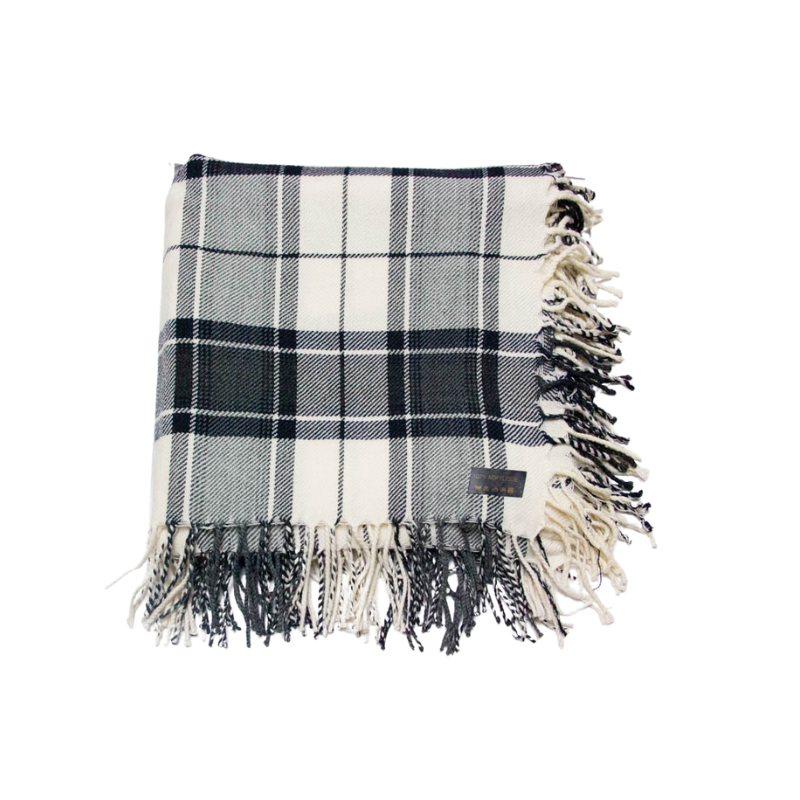 Étole - Clan noir et crème