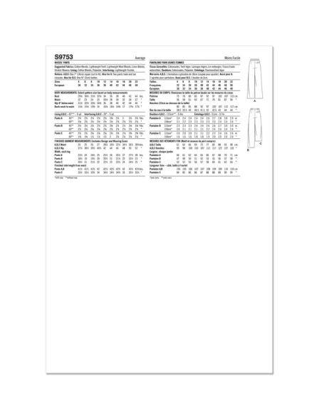 Patron Simplicity 9753.D5 - Pantalon