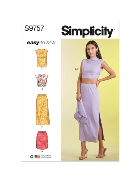 Patron Simplicity 9757.A - Haut et jupe
