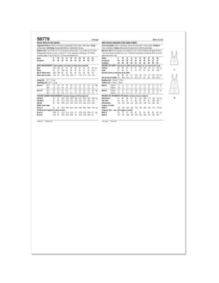 Patron Simplicity 9779.K5 - Robe